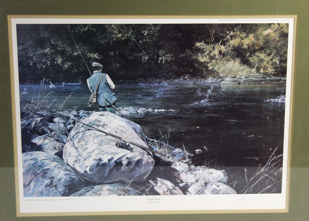 Alan B Hayman, a signed limited edition print "First Cast" 87/850 published by Country Artists. - Image 2 of 2