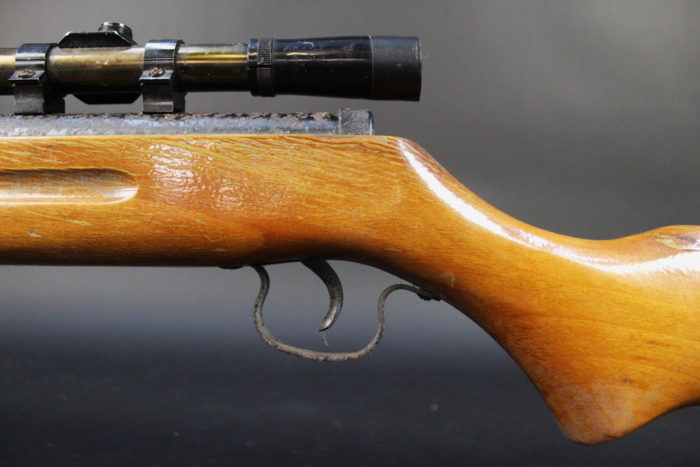 A cal 22 break barrel air rifle, possibly Chinese, fitted with a telescopic sight (scope), - Image 9 of 10