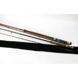 A Bob Church X-Weave Rutland Mk 2 trout fly rod, in two sections, 10' line 7-9,