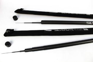 Browning Silverlite whip telescopic fishing poles, 800 and 900, both appear new and unused.