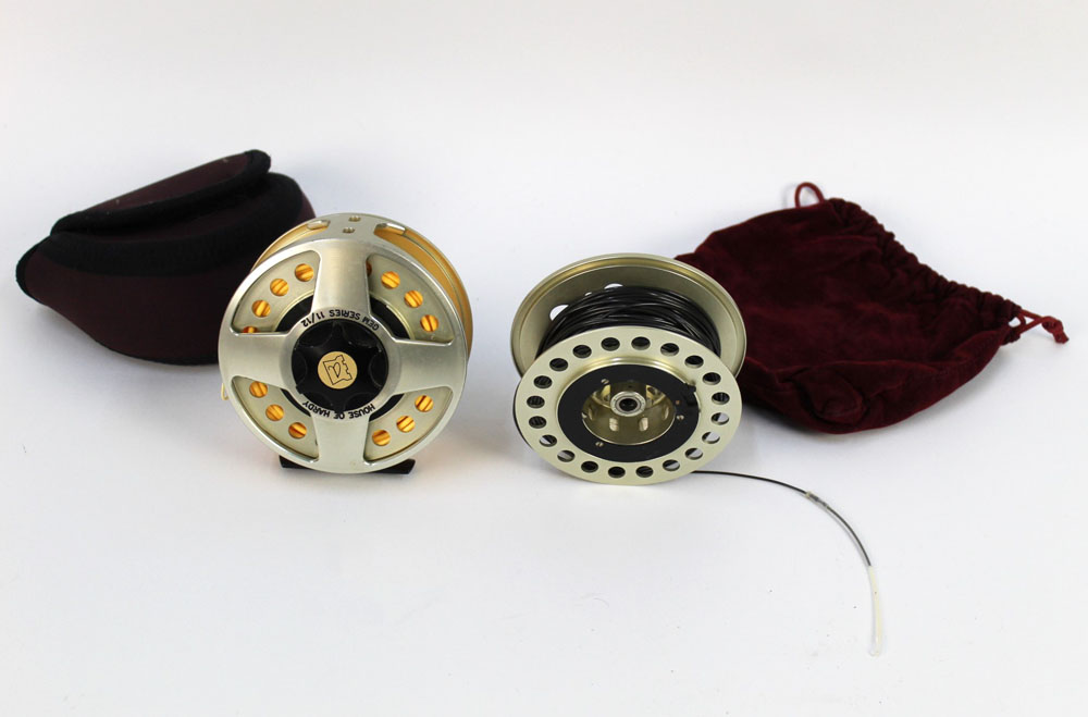 A Hardy Gem Series 11/12 salmon fly reel, with Neoprene pouch and spare spool. - Image 2 of 6