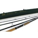 A Shakespeare Trion XT spinning rod, in four sections 11'.