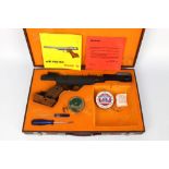 An original Model 10 cal 177 air pistol, with a 7" barrel, cased with instructions, pellets etc.