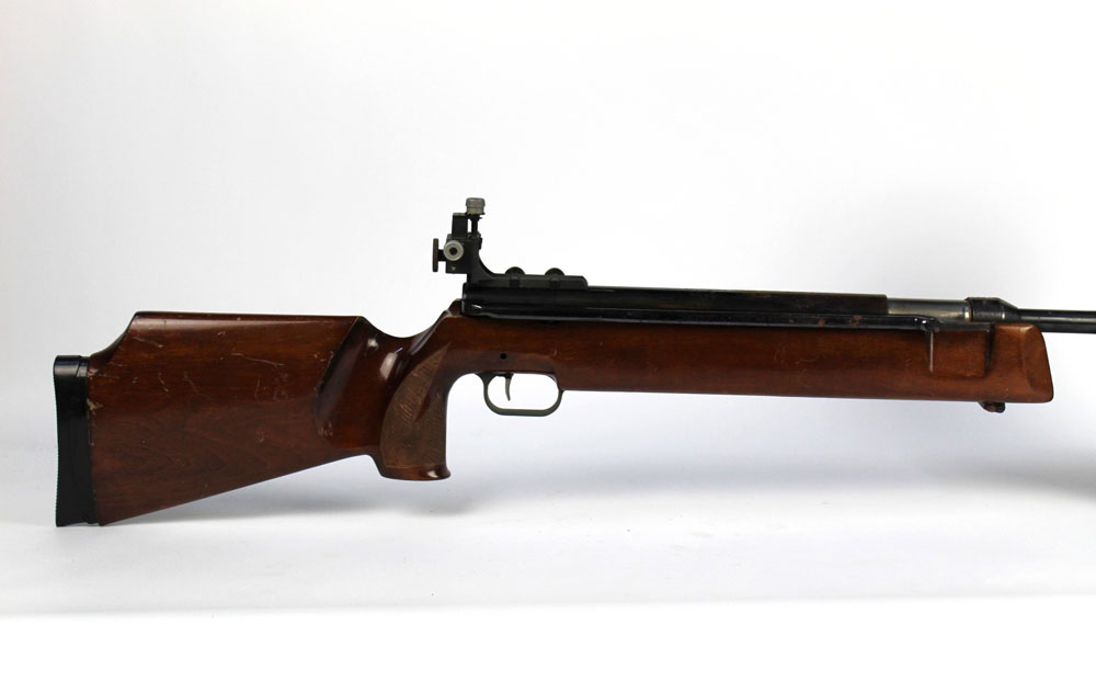 An Anschutz Match Model 250 cal 177 side lever air rifle, fitted with Anschutz peep sights. - Image 2 of 2