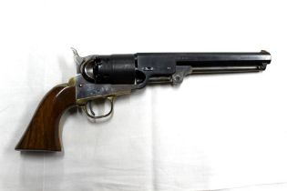 An Italian cal 44 black powder revolver with 7 1/4" barrel,