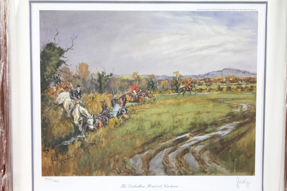 John King two signed prints, the first limited edition of The Duhallow Hunt in Newtown 372/750, - Image 3 of 7