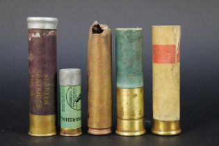 Two 4 bore shotgun cartridges, one head marked Kynoch Birmingham No.