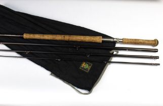 A Daiwa Lochmor-X medium fast progressive action salmon fly rod, in four sections, 14' 6" line 10.