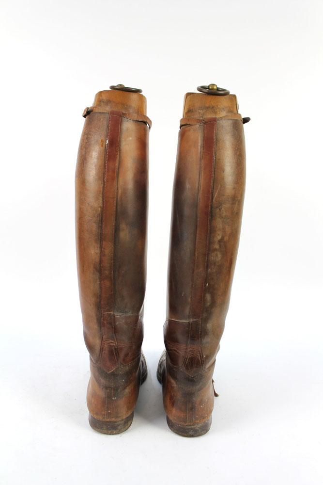 A pair of ladies tan leather riding boots, - Image 5 of 7