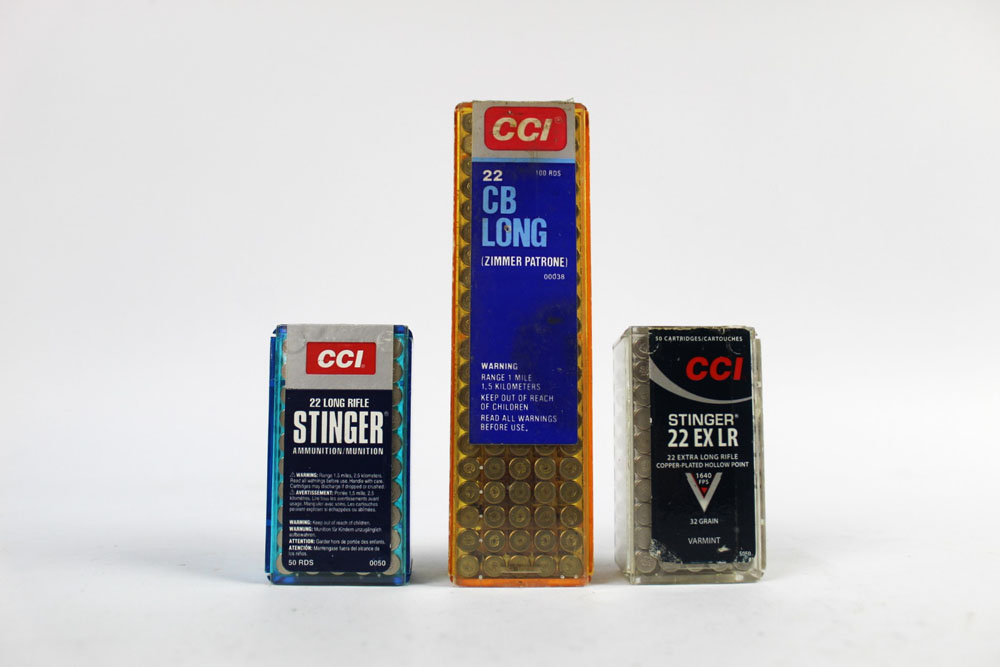 Two hundred cal 22 LR rifle cartridges, to include CCI Stinger. FIREARMS CERTIFICATE REQUIRED.