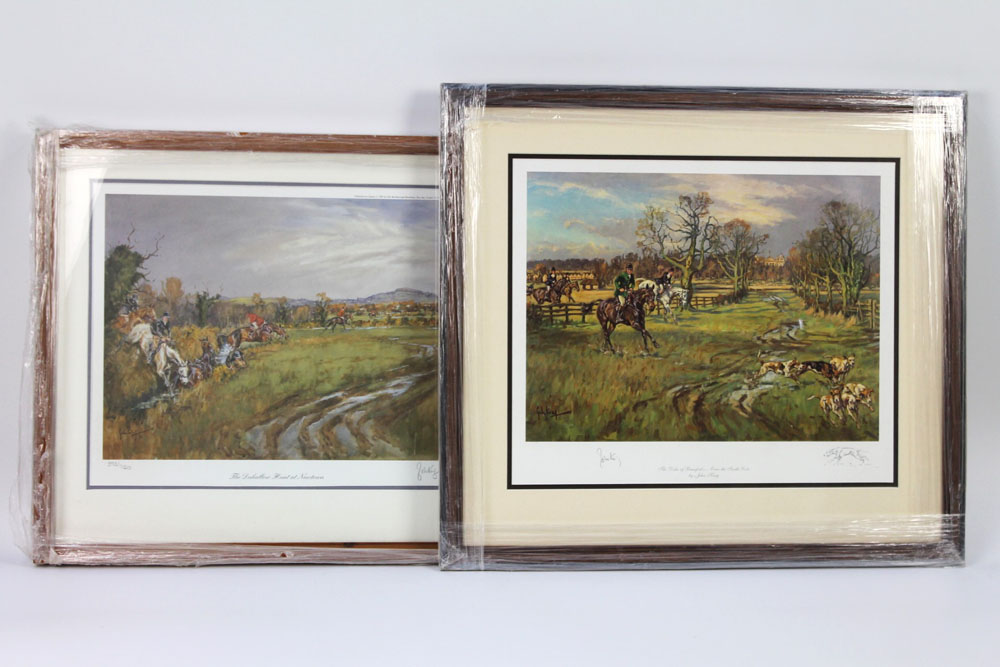 John King two signed prints, the first limited edition of The Duhallow Hunt in Newtown 372/750,