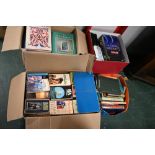 Six boxes of books