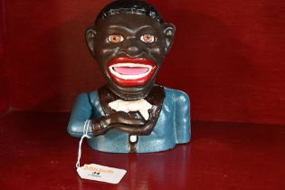 Reproduction cast metal Jolly Boy money box