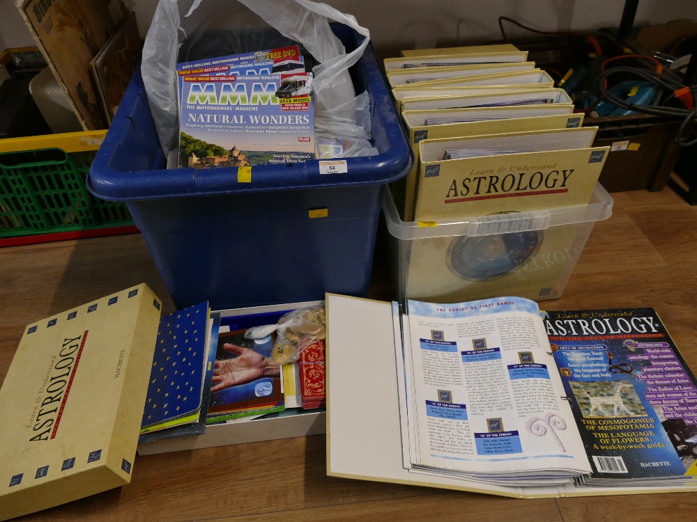 Astrology magazines in folders,
