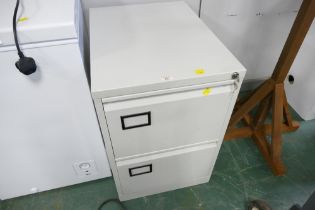 Two drawer filing cabinet with key