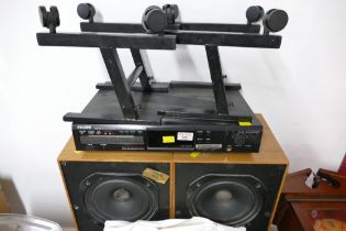 Philips CD recorder with speakers and stands