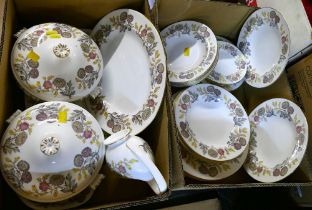 Wedgwood Lichfield dinnerware, tureens, ashettes, soup bowls,