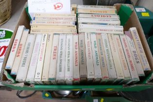 Box of 34 Observer books, aircraft, horses and ponies, automobiles, flags,