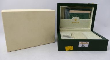 Empty Rolex gift box