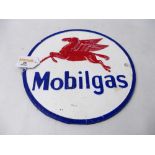 Reproduction cast metal advertising sign "Mobilgas"