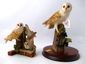 Border Fine Arts model barn owl and owl ornaments