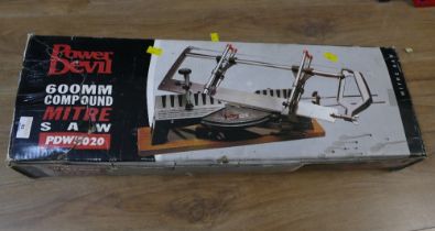 Boxed Power Devil 600 mm compound mitre saw