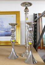 Three candle holders,