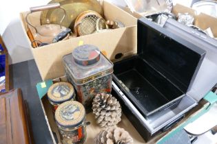 Tea canisters, deed boxes,