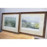 Pair of hunting prints by Lionel Edwards "The South Notts Foxhounds",