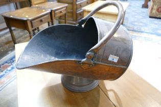 Copper coal scuttle