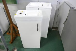 Two bathroom vanity units
