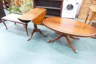 Reproduction oval coffee table,