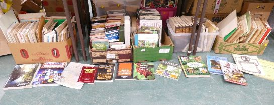 Five boxes of books including medical books and sheet music,