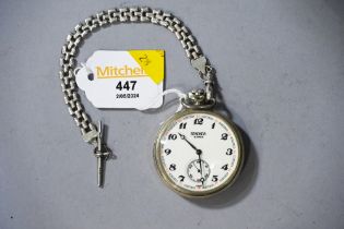 Sekonda pocket watch with chain