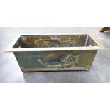 Copper Arts & Crafts rectangular planter, 49 cm long, 20 cm deep,