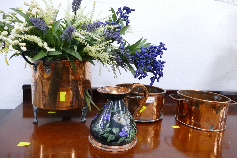 Copper planters,