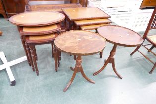 Two nests of tables and two oval occasional tables