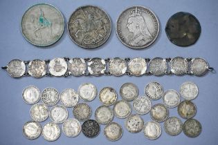 Victorian and later silver coins, crowns,