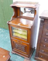 Victorian mahogany music cabinet,