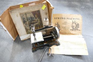 German tinplate child's sewing machine,