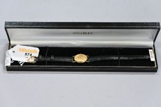 9 ct gold cased wristwatch