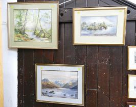Three Lake District watercolours
