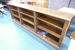 Substantial oak bookcase, height 80 cm,