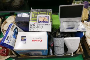 Cannon printer, video glasses, film scanner, tomtom sat nav,