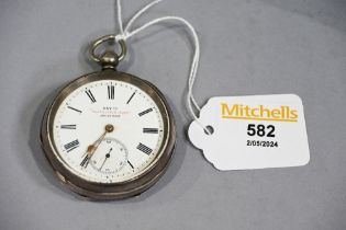 Silver cased pocket watch