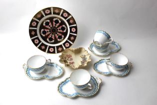 Four Aynsley teacups and saucers and an extra cup,