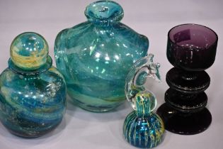 Two pieces of Mdina glass,