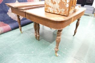 Regency mahogany dining table with two leaves,