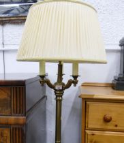 Brass candlestick effect standard lamp