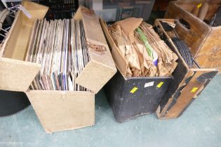 Three boxes of LPs and 78 rpm records